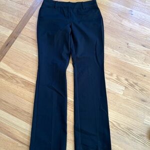 Ladies Size 8 Tall 7th Avenue Design Studio Classic Black Straight Leg Trousers